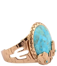 Barse Turquoise Cowboy Cactus Statement Cuff Bracelet