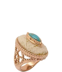 Barse Turquoise Ethereal Lace Statement Ring