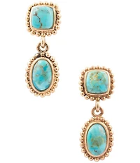 Barse Turquoise Horizon Drop Earrings