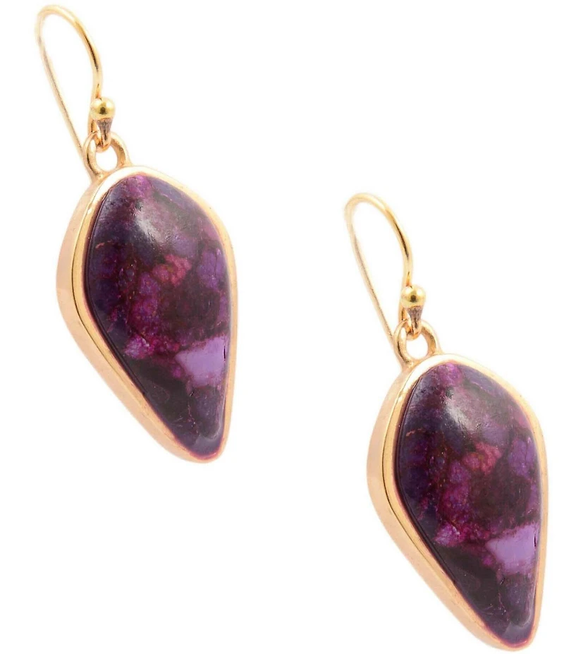 Barse Twilight Iris Turquoise Drop Earrings