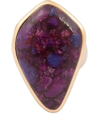 Barse Twilight Iris Turquoise Statement Ring