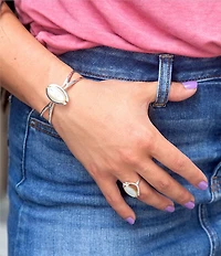 Barse Shine Bright Mother of Pearl Cuff Bracelet