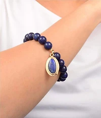Barse Victoria Lapis Beaded Stretch Bracelet