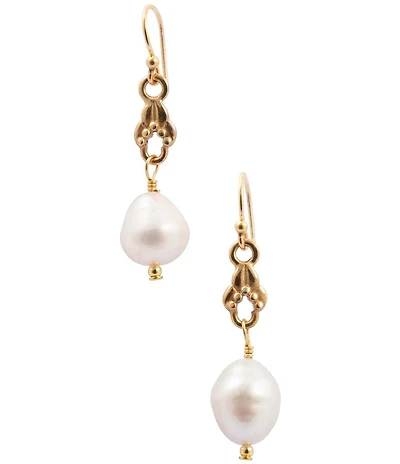Barse Wind Dancer Freshwater Pearl Drop Earrings