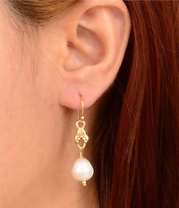 Barse Wind Dancer Freshwater Pearl Drop Earrings