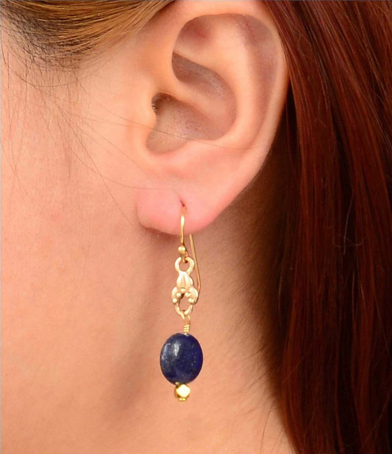 Barse Wind Dancer Lapis Drop Earrings