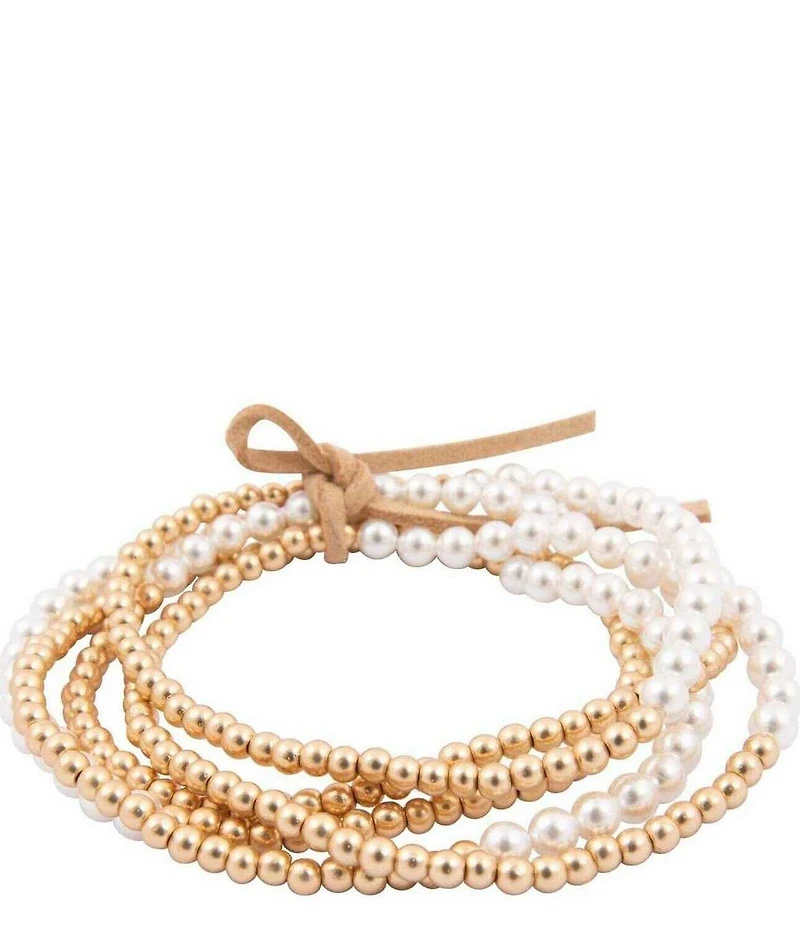Barse Wind Dancer Shell Stretch Bracelet Set