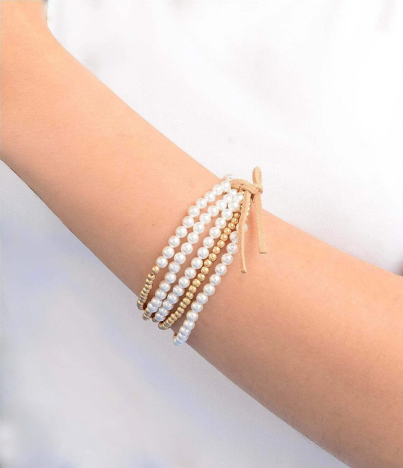 Barse Wind Dancer Shell Stretch Bracelet Set