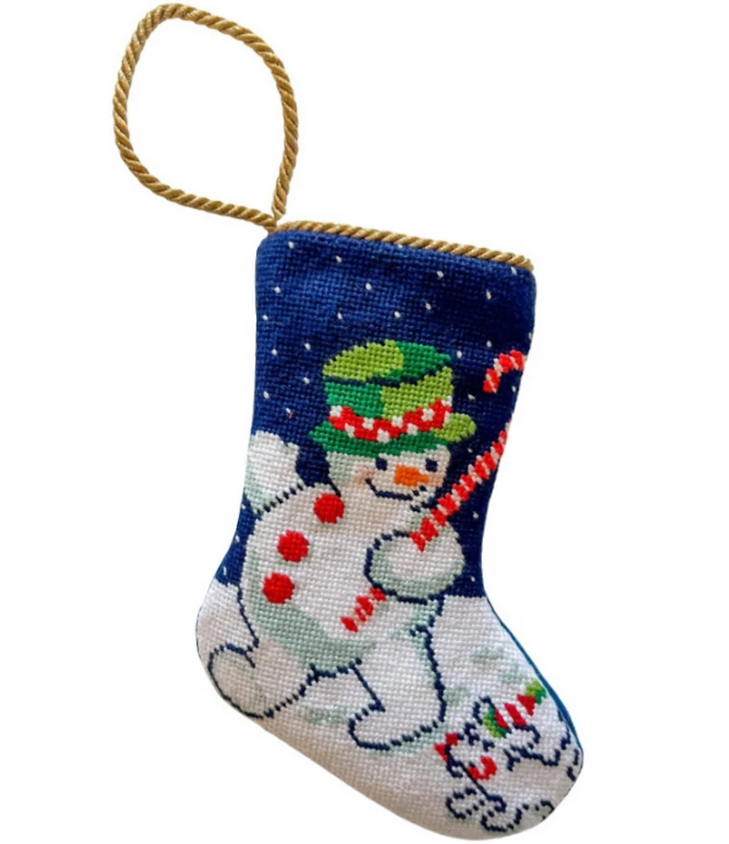 Bauble Stockings Limited Edition Mary Engelbreit Joy Snowman Needlepoint Stocking