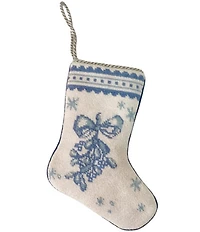 Bauble Stockings Limited Edition Pearly Gates Designs Mistletoe Magic in Toile Needlepoint Stocking