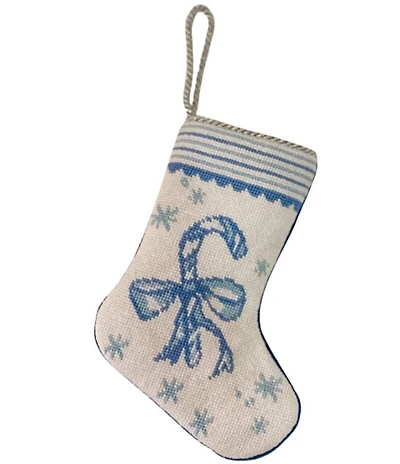 Bauble Stockings Limited Edition Pearly Gates Designs Sugary Sweet Treat in Toile Needlepoint Stocking