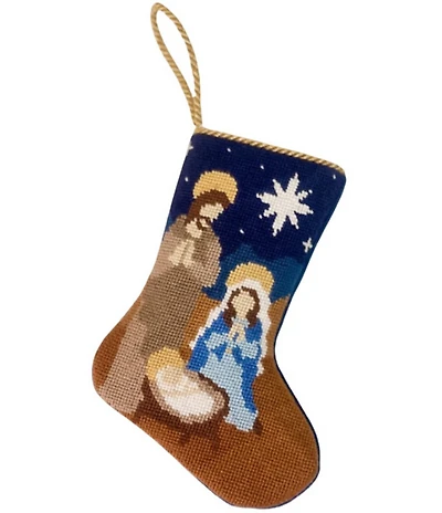 Bauble Stockings Nativity Holy Family Needlepoint Stocking