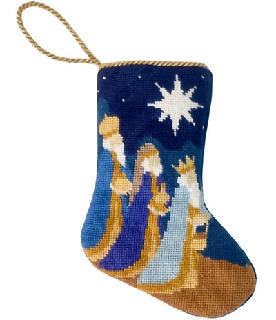 Bauble Stockings Nativity We Three Kings Needlepoint Stocking