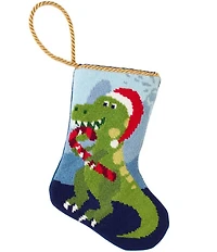Bauble Stockings Roar Dinosaur Needlepoint Stocking