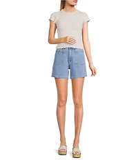 Bayeas Elowen Stretch Denim High Rise Shorts