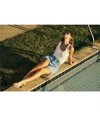 Bayeas Elowen Stretch Denim High Rise Shorts