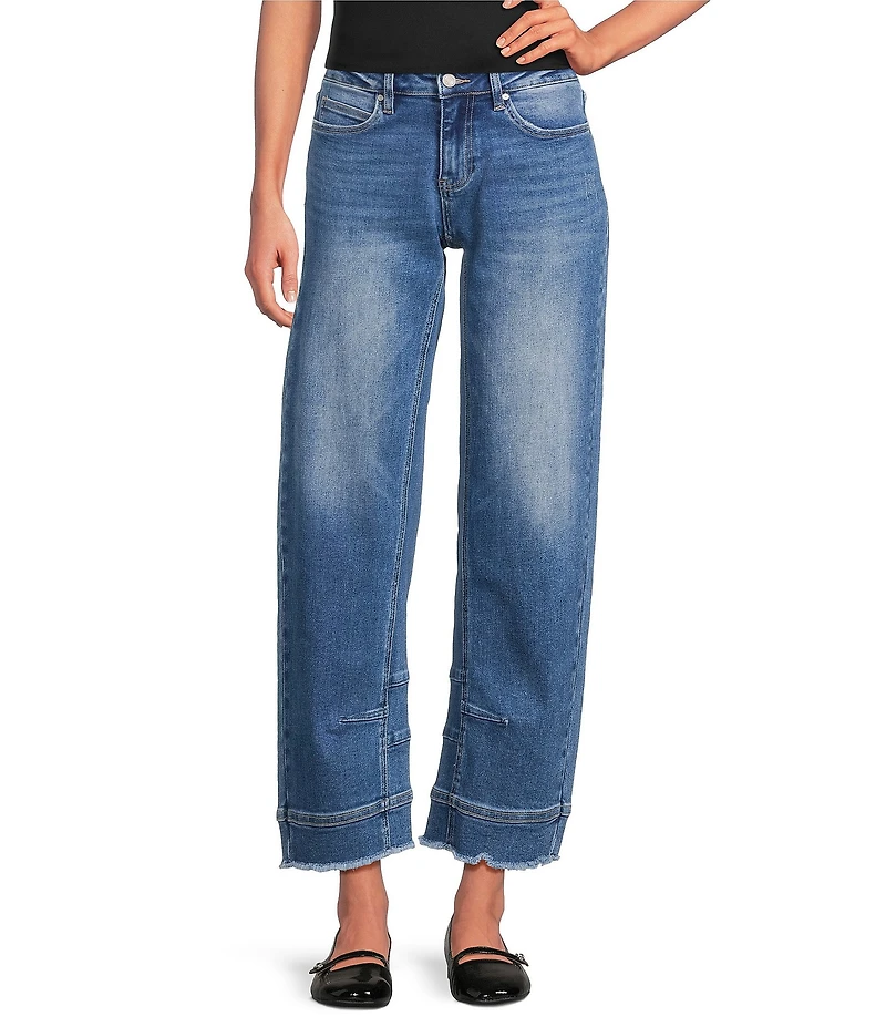 Bayeas Stretch Denim Barrel Leg Ankle Length Jeans