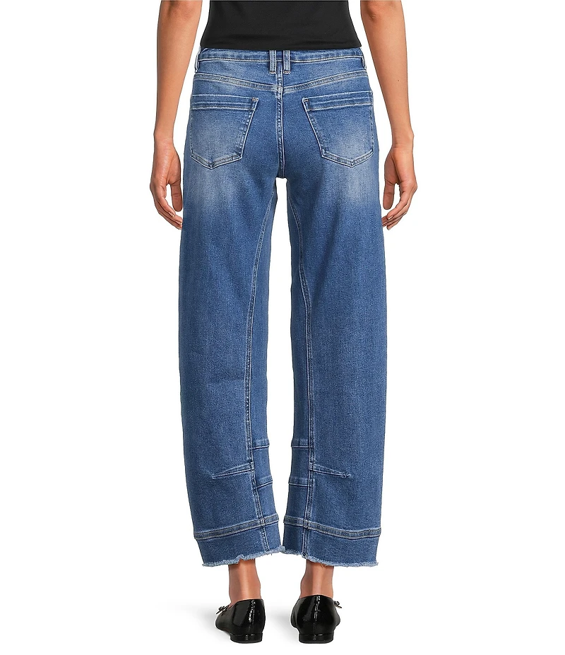 Bayeas Stretch Denim Barrel Leg Ankle Length Jeans