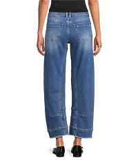 Bayeas Stretch Denim Barrel Leg Ankle Length Jeans