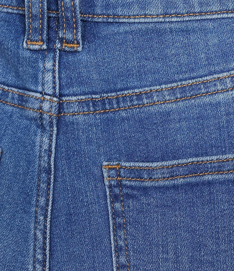 Bayeas Stretch Denim High Rise Belted Wide Leg Jeans