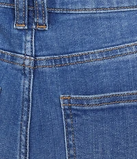 Bayeas Stretch Denim High Rise Belted Wide Leg Jeans