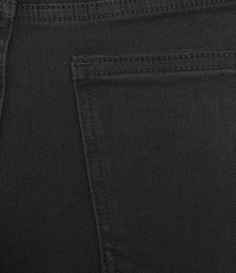 Bayeas Stretch Denim High Rise Lace Embellished Wide Leg Ankle Jeans