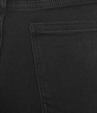 Bayeas Stretch Denim High Rise Lace Embellished Wide Leg Ankle Jeans