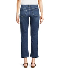Bayeas Stretch Denim High Rise Straight Leg Ankle Jeans
