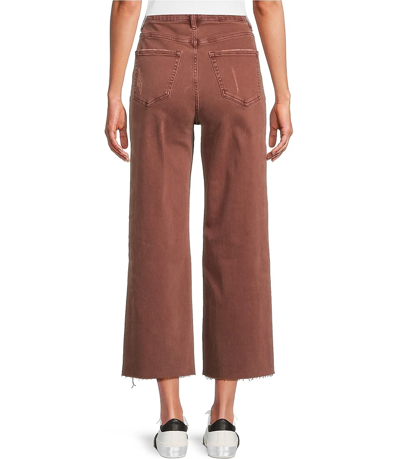 Bayeas Stretch Denim High Rise Wide Leg Jeans