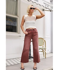 Bayeas Stretch Denim High Rise Wide Leg Jeans