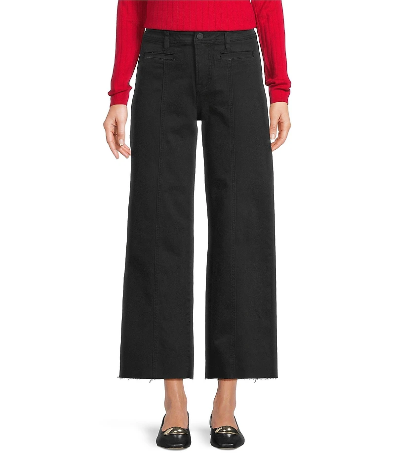 Bayeas Stretch Denim High Rise Wide Leg Jeans