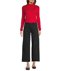 Bayeas Stretch Denim High Rise Wide Leg Jeans