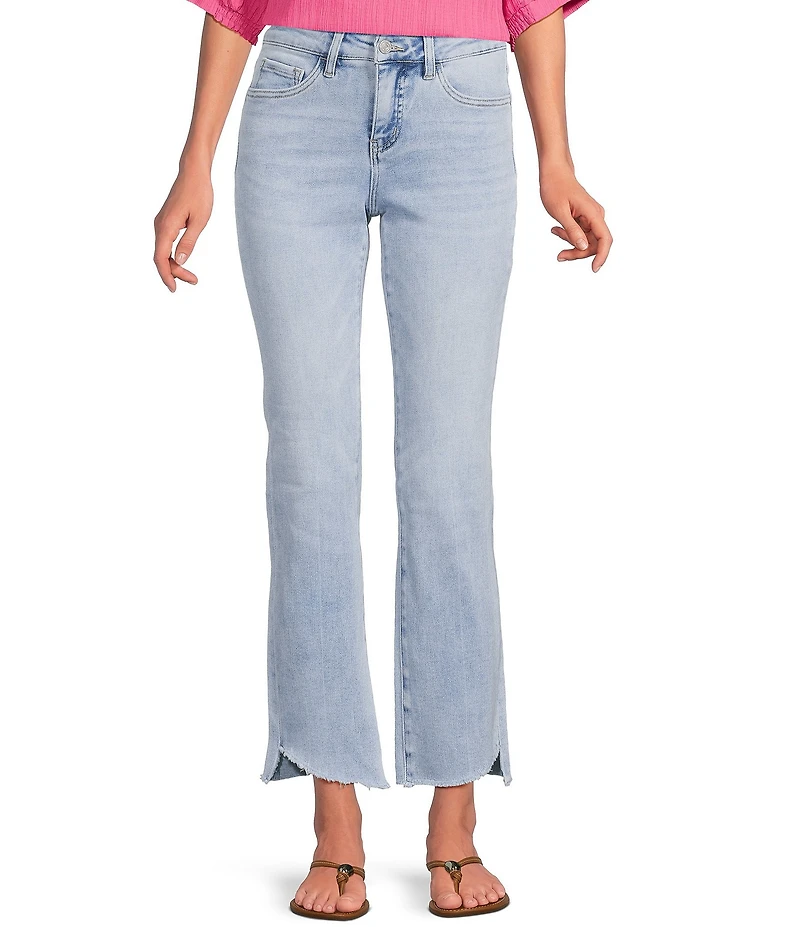 Bayeas Stretch Denim Mid Rise Straight Leg Boot Cut Jeans