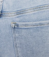 Bayeas Stretch Denim Mid Rise Straight Leg Boot Cut Jeans