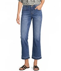 Bayeas Stretch Denim Mid Rise Straight Leg Jeans