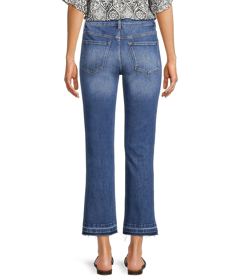 Bayeas Stretch Denim Mid Rise Straight Leg Jeans