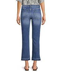 Bayeas Stretch Denim Mid Rise Straight Leg Jeans