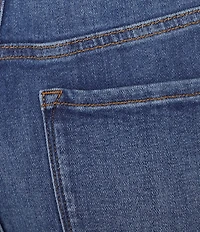 Bayeas Stretch Denim Mid Rise Straight Leg Jeans