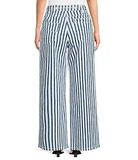 Bayeas Tamsin Stretch Denim Striped High Rise Wide Leg Pant
