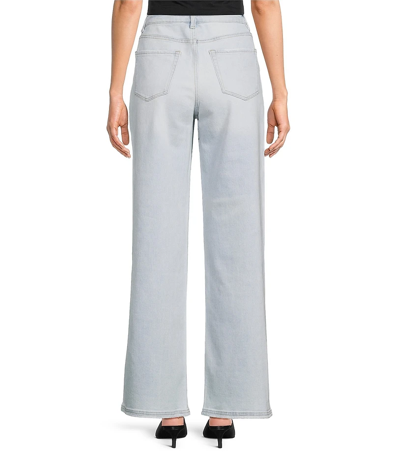 Bayeas Valentine Denim Studded High Rise Straight Leg Jean