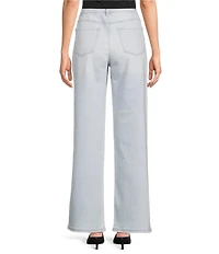 Bayeas Valentine Denim Studded High Rise Straight Leg Jean