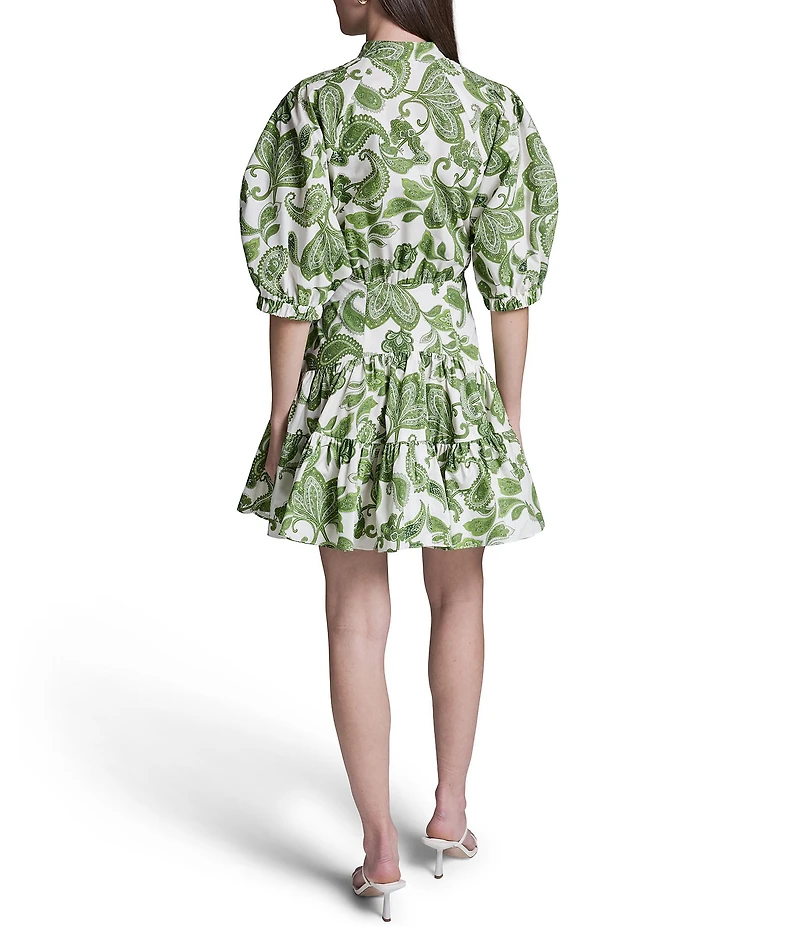 BCBG Paisley Shirt Mini Dress