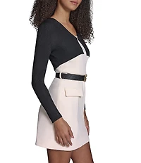 BCBG Ribbed Knit Long Sleeve Cropped Shrug