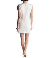 BCBG Satin Sheath Sleeveless Mini Dress