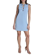 BCBG Scuba Mini Dress With Satin Bows