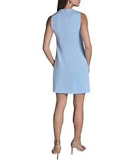 BCBG Scuba Mini Dress With Satin Bows