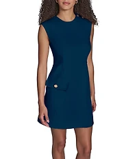 BCBG Sleeveless Mini Dress With Front Flap Pocket