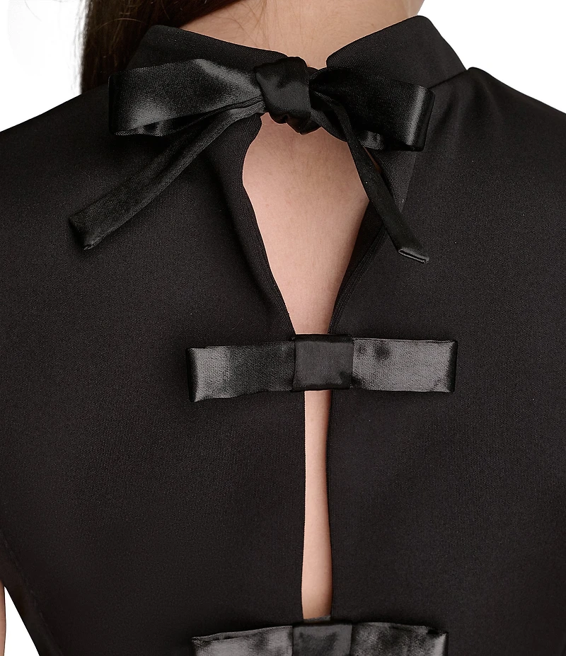BCBG Two Piece Mini Dress With Bow Detail