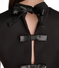 BCBG Two Piece Mini Dress With Bow Detail