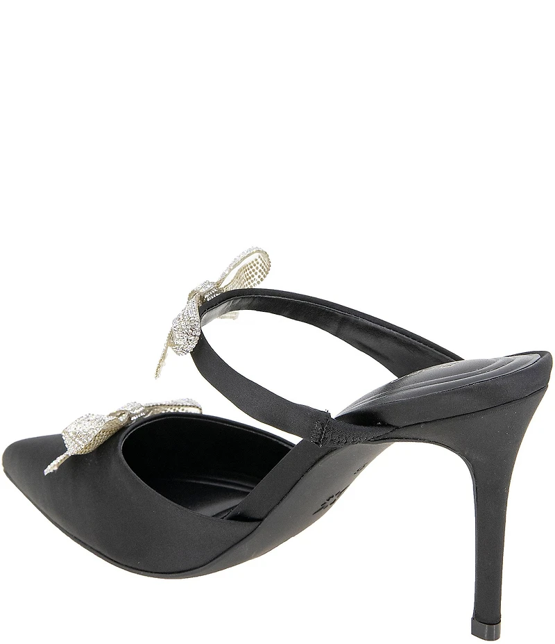 BCBGeneration Bardia Rhinestone Bow Dress Mules